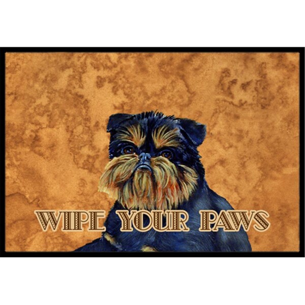 Carolines Treasures 18 X 27 In. Brussels Griffon Wipe Your Paws Indoor Or Outdoor Mat CA74612 - main
